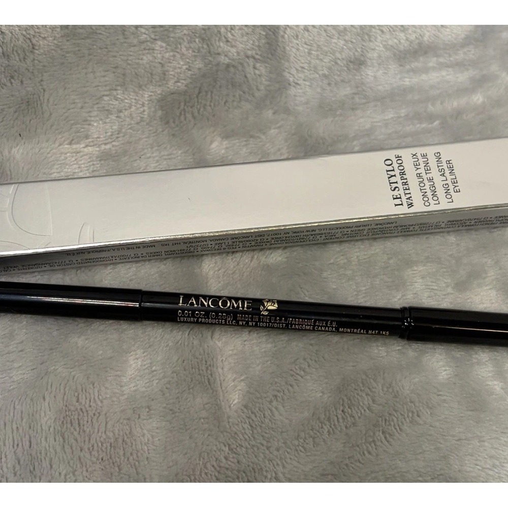 Lancome Le Stylo Waterproof‎ Eyeliner Noir Black Smudge End NIB Discontinued